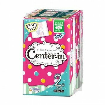 センターインふわふわ ふつうの日用 羽つき 20枚入×2個 ×1個 500-460601-00