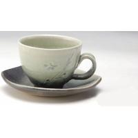 Shigaraki Ware - G5-2609　花小紋コーヒー碗皿