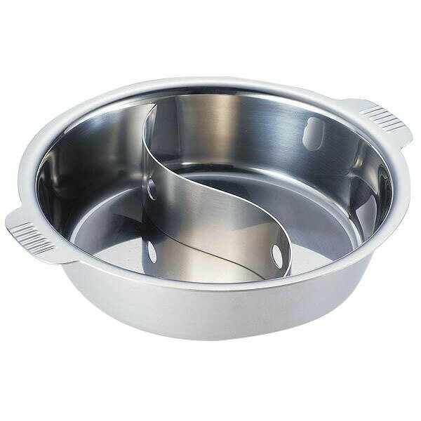 電磁ちり鍋2仕切26cm(8寸)　3301-0262