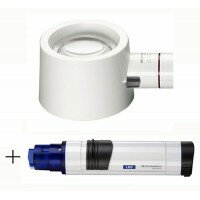 エッシェンバッハ 置き型ライトルーペ ヘッド&LEDライトセット 赤ライン付 70mmΦ(4倍) 1554-94