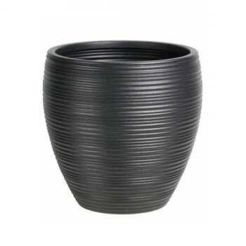 PE Pot Series Leger レジェ PE鉢カバー つぼ型 ブラック ケンガイ8号用 F180-002K