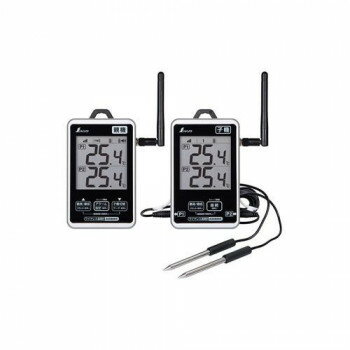 シンワ測定 ワイヤレス温度計 最高・最低 防水型 簡単接続 長距離 セット 73461