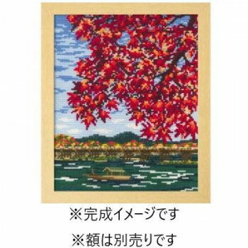 オリムパス ししゅうキット　フレーム　紅葉の嵐山 7388