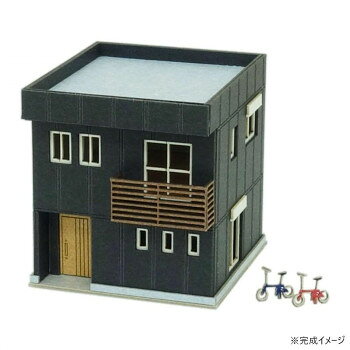 おすすめ手のひらサイズが可愛い「民家」のキットです。※こちらの商品は組立てペーパーキットです。完成品ではございませんのでご注意ください。※写真の色調はご使用のモニターの機種や設定により、実際の商品と異なる場合があります。サイズW31×D34×H34mm個装サイズ：3.1×3.4×3.4cm重量個装重量：21g仕様対象年齢:12才以上組み立て所要時間:約2時間〜スケール:1/220セット内容レーザーシートA〜F(6枚)組立て説明書生産国日本fk094igrjs