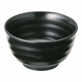 マイン　メラミンウェア　黒　飯器　大　M11-144　RMI7101