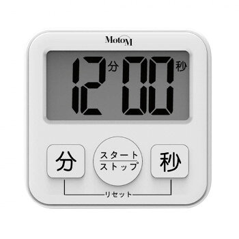 表示が大きく見やすい！数字表記を大きく見えやすくしたキッチンタイマー※製品の色調はお客様のご使用のモニターやブラウザなどの環境により、実物と異なる場合がございます。サイズ幅84×奥行き21×高さ81mm個装サイズ：20.0×10.0×2.5cm重量約70g(乾電池を含む)個装重量：70g素材・材質ABS仕様電源:DC1.5V(単4形電池×1本)設定時間:最長99分59秒〜最短1秒電池寿命:約1年(1日1回30秒鳴らした場合)タイマー音量:70dB以上アラーム時間:約30秒使用温度範囲:0〜40度保証期間:商品ご購入日より1年間PSE非対象(乾電池仕様のため)付属品お試し用電池(単4形電池×1本)生産国中国fk094igrjs