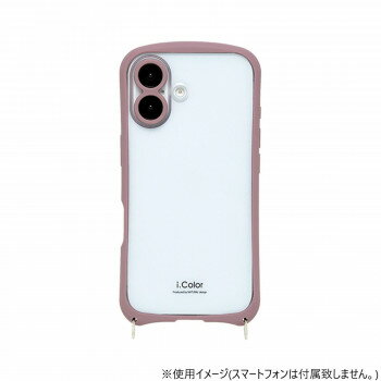 iPhone16専用背面型ケース i.Color Cacao iP24-61-ICSH05