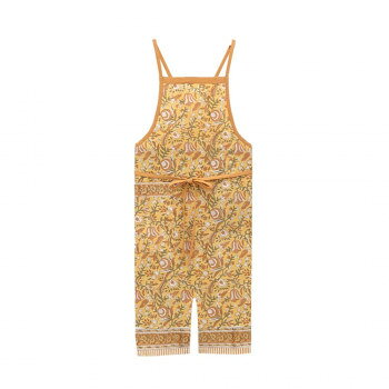 エプロン カリーノブロックプリント サフランイエロー 11725900228