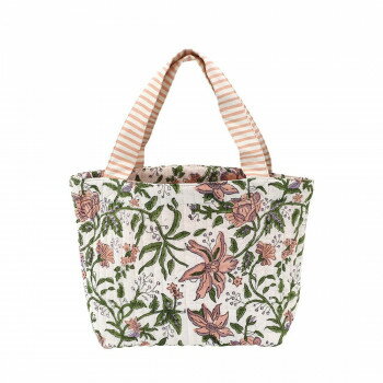 キルトミニトート カリーノブロックプリント ライラックピンク 11725750532