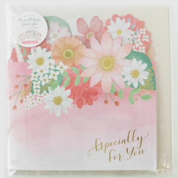 フラワー 三つ折り色紙 ピンク 62-210