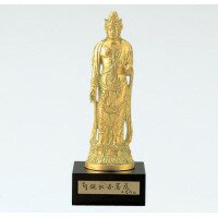 竹中銅器　北村西望作　聖観世音菩薩　金箔　15-13(3.0)