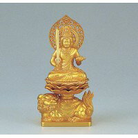 竹中銅器　牧田秀雲作　神仏具　文珠菩薩　61-03