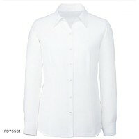 FOLK　フォーク　NUOVO　事務服　長袖ブラウス　ポーチ付　ライトピケ　ホワイト　FB75531-1