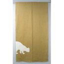 本ろうけつ染め立ちネコのれん150cm丈 ベージュ