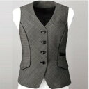 FOLK フォーク NUOVO 事務服 ベスト スマートチェック ブラック FV35890-9