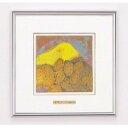 竹中銅器 開運風水 池田満寿夫画 彫金パネル 「五彩の富士山」 黄富士 大 136-04