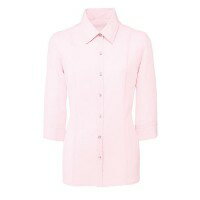 FOLK フォーク NUOVO 事務服 七分袖ブラウス FDミニダイヤ ピンク FB7097-3 FOLK フォーク NUOVO 事務服 七分袖ブラウス FDミニダイヤ ピンク FB7097-3