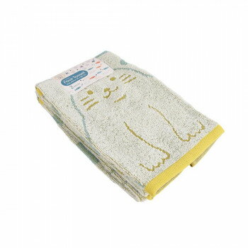 無撚糸アザラシフェイスタオル2枚組 イエロー SI-24125-2YE