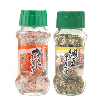 風味ゆたかなふりかけあたたかいご飯におむすび、お弁当にふりかけて、お召し上がりください。【かにふりかけ】赤色を基調とした色合いで、蟹のイメージ及び風味をいかし、ごま・のり風味を高め、卵殻Caを添加したふりかけです。【納豆ふりかけ】納豆の粘り・風味をいかしたふりかけです。FD納豆を使用し、鰹・胡麻・海苔で風味を高めています。内容量かにふりかけ(85g)・納豆ふりかけ(85g)×各15個サイズ個装サイズ：34.8×17.2×43.5cm重量個装重量：12000g仕様賞味期間：製造日より360日生産国日本栄養成分栄養成分表(100g当たり)【かにふりかけ】熱量:403kcal、たんぱく質:13.8g、脂質:12.1g、炭水化物:59.8g、食塩相当量:8.6g、カルシウム:510mg【納豆ふりかけ】熱量:427kcal、たんぱく質:23g、脂質:19g、炭水化物:40g、食塩相当量:10.6g原材料名称：ふりかけ【かにふりかけ】ポテトフレーク(アメリカ製造、バングラデシュ製造)、ごま、カニ風味顆粒(麦芽糖、でん粉、デキストリン、食塩、カニエキス、その他)、ぶどう糖、海老風味顆粒(コーンスターチ、乳糖、砂糖、その他)、乾燥かに風味かまぼこ(スケトウダラすり身、卵白、馬鈴薯澱粉、植物油脂、食塩、魚介エキス)、鮭風味顆粒、食塩、のり、でん粉、醤油、砂糖、デキストリン、ほうれん草粉末、トマトパウダー/調味料(アミノ酸等)、着色料(ラック、紅麹、カロチノイド、カラメル)、ソルビトール、卵殻Ca、加工でん粉、pH調整剤、香料、酸化防止剤(V.E)、甘味料(ステビア、カンゾウ)、(一部に卵・乳成分・小麦・えび・かに・さけ・大豆・豚肉・ゼラチン・ごまを含む)【納豆ふりかけ】炒りごま(国内製造)、納豆、でん粉、食塩、砂糖、ぶどう糖、鰹節粉末、発酵調味料、鰹削り節、のり、あおさ、蛋白加水分解物、デキストリン、ナンプラー、粉末醤油、かつおエキス粉末、醤油、鰹節エキス、酵母エキス、野菜エキス、魚介エキス/加工でん粉、酸化防止剤(V.E)、(一部に小麦・大豆・豚肉・ゼラチン・ごまを含む)アレルギー表示卵、乳、小麦、えび、かに、ごま、さけ、大豆、豚肉、ゼラチン（原材料の一部に含んでいます）保存方法直射日光などの高温や多湿を避けて、保存してください。製造（販売）者情報製造者:株式会社みなり広島県東広島市河内町下河内636fk094igrjs