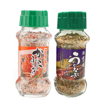 風味ゆたかなふりかけあたたかいご飯におむすび、お弁当にふりかけて、お召し上がりください。【かにふりかけ】赤色を基調とした色合いで、蟹のイメージ及び風味をいかし、ごま・のり風味を高め、卵殻Caを添加したふりかけです。【国産うなぎふりかけ】うなぎの蒲焼をイメージさせる味付けで、うなぎと香ばしいたれ風味のふりかけです。内容量かにふりかけ(85g)・国産うなぎふりかけ(75g)×各15個サイズ個装サイズ：34.8×17.2×43.5cm重量個装重量：12000g仕様賞味期間：製造日より360日生産国日本栄養成分栄養成分表(100g当たり)【かにふりかけ】熱量:403kcal、たんぱく質:13.8g、脂質:12.1g、炭水化物:59.8g、食塩相当量:8.6g、カルシウム:510mg【国産うなぎふりかけ】熱量:353kcal、たんぱく質:17.2g、脂質:2.9g、炭水化物:64.4g、食塩相当量:8.9g原材料名称：ふりかけ【かにふりかけ】ポテトフレーク(アメリカ製造、バングラデシュ製造)、ごま、カニ風味顆粒(麦芽糖、でん粉、デキストリン、食塩、カニエキス、その他)、ぶどう糖、海老風味顆粒(コーンスターチ、乳糖、砂糖、その他)、乾燥かに風味かまぼこ(スケトウダラすり身、卵白、馬鈴薯澱粉、植物油脂、食塩、魚介エキス)、鮭風味顆粒、食塩、のり、でん粉、醤油、砂糖、デキストリン、ほうれん草粉末、トマトパウダー/調味料(アミノ酸等)、着色料(ラック、紅麹、カロチノイド、カラメル)、ソルビトール、卵殻Ca、加工でん粉、pH調整剤、香料、酸化防止剤(V.E)、甘味料(ステビア、カンゾウ)、(一部に卵・乳成分・小麦・えび・かに・さけ・大豆・豚肉・ゼラチン・ごまを含む)【国産うなぎふりかけ】ポテトフレーク(アメリカ製造、バングラデシュ製造)、粒状大豆たん白、ぶどう糖、でん粉、蒲焼のたれ(しょうゆ、砂糖、水飴、発酵調味料、食塩)、砂糖、食塩、醤油、乾燥卵黄、煮干イワシ粉末、かば焼きシーズニング、うなぎ蒲焼(うなぎ(国産)、しょうゆ、みりん、発酵調味料、砂糖)、のり、粉末醤油、発酵調味料、デキストリン、酵母エキス/調味料(アミノ酸等)、加工でん粉、着色料(カラメル、クチナシ)、グリセリン、貝Ca、香料、微粒二酸化ケイ素、甘味料(ステビア、カンゾウ、アセスルファムK)、V.B1、酸化防止剤(V.E)、(一部に卵・小麦・大豆・ゼラチンを含む)アレルギー表示卵、乳、小麦、えび、かに、ごま、さけ、大豆、豚肉、ゼラチン（原材料の一部に含んでいます）保存方法直射日光などの高温や多湿を避けて、保存してください。製造（販売）者情報製造者:株式会社みなり広島県東広島市河内町下河内636fk094igrjs
