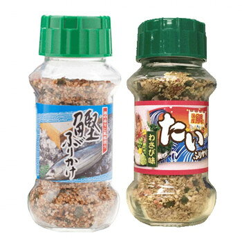 風味ゆたかなふりかけあたたかいご飯におむすび、お弁当にふりかけて、お召し上がりください。【鰹ふりかけ】茶色を基調とした色合いで、鰹のイメージ及び風味を生かしたカルシウム豊富なふりかけです。ごま・のりで風味を高めています。【たいふりかけ】国産の鯛を使用したわさび味のふりかけです。内容量鰹ふりかけ(80g)・たいふりかけ(85g)×各15個サイズ個装サイズ：34.8×17.2×43.5cm重量個装重量：12000g仕様賞味期間：製造日より360日生産国日本栄養成分栄養成分表(100g当たり)【鰹ふりかけ】熱量:394kca、たんぱく質:25.0g、脂質:13.8g、炭水化物:42.5g、食塩相当量:11.6g【たいふりかけ】熱量:333kcal、たんぱく質:11.8g、脂質:6.4g、炭水化物:57.1g、食塩相当量:10.8g原材料名称：ふりかけ【鰹ふりかけ】炒りごま(国内製造)、鰹風味顆粒(乳糖、食塩、鰹節粉末、砂糖、その他)、鰹削り節、ポテトフレーク、脱脂小麦胚芽、砂糖、醤油、ぶどう糖、発酵調味料、食塩、あおさ、のり、でん粉、デキストリン、蛋白加水分解物/調味料(アミノ酸等)、加工でん粉、貝Ca、カラメル色素、酸化防止剤(V.E)、酸味料、甘味料(カンゾウ、ステビア)、(一部に乳成分・小麦・さば・大豆・豚肉・ゼラチン・ごまを含む)【たいふりかけ】ポテトフレーク(アメリカ製造、バングラデシュ製造)、ぶどう糖、でん粉、ごま、食塩、砂糖、醤油、わさび顆粒、真鯛(国産)、鰹節粉末、のり、デキストリン、発酵調味料、粉末醤油、魚醤、トマトパウダー、香辛料、野菜エキスパウダー、野菜エキス、酵母エキス/加工でん粉、調味料(アミノ酸等)、着色料(カラメル、カロチノイド、ラック、クチナシ、紅花黄)、トレハロース、貝Ca、香料、味料(カンゾウ、ステビア、アセスルファムK)、酸化防止剤(V.E)、(一部に乳成分・小麦・大豆・豚肉・ごまを含む)アレルギー表示乳、小麦、ごま、さば、大豆、鶏肉、豚肉、ゼラチン（原材料の一部に含んでいます）保存方法直射日光などの高温や多湿を避けて、保存してください。製造（販売）者情報製造者:株式会社みなり広島県東広島市河内町下河内636fk094igrjs