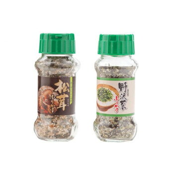 ふりかけセット松茸ふりかけは、松茸の風味をいかしたふりかけです。ごま・のりで風味を高めています。野沢菜ふりかけは、緑色を基調とした色合いで野沢菜のイメージ及び風味を生かしたふりかけです。野沢菜に、ごま・のり・鰹で風味を高めています。内容量松茸ふりかけ:85g/個、野沢菜ふりかけ:90g/個サイズ個装サイズ：34.8×17.2×43.5cm重量2625g個装重量：12000g仕様賞味期間：製造日より360日セット内容松茸ふりかけ:85g×15個野沢菜ふりかけ:90g×15個生産国日本栄養成分(100g当たり)松茸ふりかけ:熱量:393kcal、たんぱく質:14.8g、脂質:12.4g、炭水化物:55.6g、食塩相当量:11.4g野沢菜ふりかけ:熱量:366kcal、たんぱく質:15.0g、脂質:10.1g、炭水化物:53.8g、食塩相当量:15.7g原材料名称：ふりかけ【松茸ふりかけ】炒りごま(国内製造)、松茸風味顆粒(乳糖、食塩、砂糖、でん粉、その他)、ポテトフレーク、鰹風味顆粒(乳糖、食塩、鰹節粉末、砂糖、その他)、ぶどう糖、脱脂小麦胚芽、のり、食塩、椎茸粉末、あおさ、醤油、乾燥椎茸、塩蔵まつたけ、デキストリン、砂糖/調味料(アミノ酸等)、加工でん粉、貝Ca、香料、カラメル色素、甘味料(ステビア、カンゾウ)、(一部に乳成分・小麦・さば・大豆・まつたけ・ごまを含む)【野沢菜ふりかけ】炒りごま(国内製造)、鰹風味顆粒(乳糖、食塩、鰹節粉末、砂糖、その他)、ポテトフレーク、ホウレンソウフレーク(小麦粉、乾燥ポテト、砂糖、その他)、脱脂小麦胚芽、ぶどう糖、乳糖、野菜風味顆粒(食塩、乳糖、キャベツパウダー、砂糖、澱粉、その他)、食塩、のり、乾燥野沢菜、わさび顆粒、砂糖、ほうれん草粉末、でん粉、デキストリン/調味料(アミノ酸等)、加工でん粉、貝Ca、着色料(クチナシ、カロチン、カラメル、紅花黄)、香料、(一部に乳成分・小麦・さば・大豆・ごまを含む)アレルギー表示乳、小麦、ごま、さば、大豆、まつたけ（原材料の一部に含んでいます）保存方法直射日光などの高温や多湿を避けて、保存してください。製造（販売）者情報製造者:株式会社みなり/広島県東広島市河内町下河内636fk094igrjs
