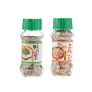ふりかけセット野沢菜ふりかけは、緑色を基調とした色合いで野沢菜のイメージ及び風味を生かしたふりかけです。野沢菜に、ごま・のり・鰹で風味を高めています。えびふりかけは、海老と鰹節・のり・ごま等とブレンドした、海老の風味豊かなふりかけです。内容量野沢菜ふりかけ:90g/個、えびふりかけ:85g/個サイズ個装サイズ：34.8×17.2×43.5cm重量2625g個装重量：12000g仕様賞味期間：製造日より360日セット内容野沢菜ふりかけ:90g×15個えびふりかけ:85g×15個生産国日本栄養成分(100g当たり)野沢菜ふりかけ:熱量:366kcal、たんぱく質:15.0g、脂質:10.1g、炭水化物:53.8g、食塩相当量:15.7gえびふりかけ:熱量:387kcal、たんぱく質:18.4g、脂質:12.5g、炭水化物:50.1g、食塩相当量:10.7g原材料名称：ふりかけ【野沢菜ふりかけ】炒りごま(国内製造)、鰹風味顆粒(乳糖、食塩、鰹節粉末、砂糖、その他)、ポテトフレーク、ホウレンソウフレーク(小麦粉、乾燥ポテト、砂糖、その他)、脱脂小麦胚芽、ぶどう糖、乳糖、野菜風味顆粒(食塩、乳糖、キャベツパウダー、砂糖、澱粉、その他)、食塩、のり、乾燥野沢菜、わさび顆粒、砂糖、ほうれん草粉末、でん粉、デキストリン/調味料(アミノ酸等)、加工でん粉、貝Ca、着色料(クチナシ、カロチン、カラメル、紅花黄)、香料、(一部に乳成分・小麦・さば・大豆・ごまを含む)【えびふりかけ】炒りごま(国内製造)、海老風味顆粒(コーンスターチ、乳糖、その他)、ポテトフレーク、あみえび、ぶどう糖、鰹風味顆粒(乳糖、食塩、鰹節粉末、砂糖、その他)、脱脂小麦胚芽、めんたいこ顆粒(食塩、乳糖、砂糖、澱粉、その他)、のり、食塩、あおさ、醤油、でん粉、砂糖、デキストリン、トマトパウダー/調味料(アミノ酸等)、加工でん粉、卵殻Ca、着色料(カロチノイド、ラック、カラメル、紅麹)、貝Ca、酸化防止剤(V.E)、甘味料(ステビア、カンゾウ)、(一部に卵・乳成分・小麦・えび・大豆・豚肉・ごまを含む)アレルギー表示卵、乳、小麦、えび、ごま、さば、大豆、豚肉（原材料の一部に含んでいます）保存方法直射日光などの高温や多湿を避けて、保存してください。製造（販売）者情報製造者:株式会社みなり/広島県東広島市河内町下河内636fk094igrjs