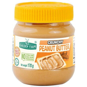 ザクザク食感を残したクランチタイプ歯ごたえを楽しむなら、粒入りのクランチをチョイスしましょう。ピーナッツの食感や香ばしさを味わいやすいためパンに塗ってそのまま食べるほか、クッキー・ケーキなどのお菓子作りにもピッタリです。※沖縄、離島の場合は、別途中継料がかかる場合がございます。※開封後は冷蔵庫で保存し、お早めにお召し上がりください。※本品製造工場では、卵、乳成分、小麦、オレンジ、キウイフルーツ、もも、ごま、りんご、牛肉を含む製品を製造しています。※上部にピーナッツの油分が分離することがありますが品質に問題ありません。※清潔なスプーンで全体を混ぜてお召し上がりください。※直射日光、高温多湿な場所を避け、常温で保存してください。内容量170gサイズ62×62×77mm個装サイズ：20×26×16cm重量193g個装重量：4900g仕様賞味期間：製造日より540日生産国ベトナム原材料名称：ピーナッツバター(粒入り)ピーナッツ(90%)、砂糖、大豆油、植物油、食塩アレルギー表示落花生、大豆（原材料の一部に含んでいます）製造（販売）者情報輸入者:フジフードサービス株式会社fk094igrjs