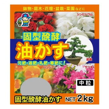 3要素のバランスの良い肥料油粕に骨粉などを配合し、水で練り上げた後、粒状にして発酵させた、3要素のバランスの良い肥料です。【使い方】土の表面に置くだけで、水やりと共に肥料分が溶けだします。株のまわりの数か所に置肥します。※梱包時 破損防止のため別商品の袋を再利用し梱包することがございます。※離島への配送はお受けできません。サイズ36×28×5cm個装サイズ：36×56×25cm重量個装重量：20000g仕様粒状タイプ内容量:2kg生産国日本fk094igrjs