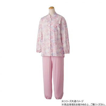 ケアファッション ワンタッチのびのびストレッチパジャマ (婦人) ピンク S 8004574