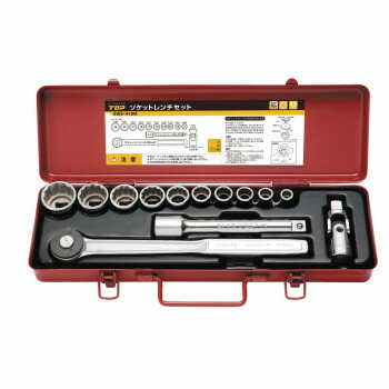 トップ工業(TOP) ソケットレンチセットM(差込角12.7mm) 13点 SWS-410M