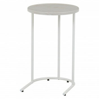 不二貿易　C/D:50719　Chamill　サイドテーブル　ホワイト　HK-A22008-5