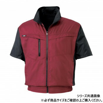 サンエス 半袖ブルゾン 8:レッド L KF95950 サンエス 半袖ブルゾン 8:レッド L KF95950