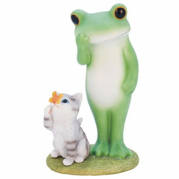 ティーライフ コポー 置物 ガーデン 子猫とカエル 621551
