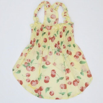 （ペット） Gemelli サクランボシャーリングワンピース イエロー M LGW344