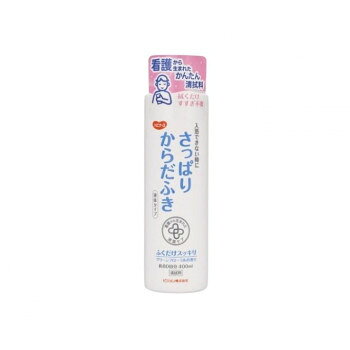 おすすめお湯に溶かして拭くだけで、すすぎ不要の清拭料です。植物性保湿成分配合。お肌と同じ弱酸性です。【使用上の注意】※お肌に異常が生じていないか、よく注意して使用する。使用中、または使用したお肌に直射日光があたって、赤み・はれ・かゆみ・刺激・色抜け(白斑等)や黒ずみ等の異常が現れた場合は、使用を中止し、皮フ科専門医などへ相談する。そのまま使用を続けると症状が悪化することがある。※傷やはれもの、湿疹等異常のある部位には使用しない。※目に入ったときには、すぐにきれいな水で洗い流す。※極端に高温や低温、多湿な場所、直射日光のあたる場所に置かない。※誤飲防止のため、被介護者や乳幼児の手の届かないところに保管する。※お湯をお使いになるときは、温度を確かめて、ヤケドに注意する。商品区分化粧品内容量400mlサイズ個装サイズ：46.0×36.0×25.0cm重量個装重量：500g成分水、Bg、ラウラミンオキシド、デシルグルコシド、ラウリン酸ポリグリセリル-10、グリチルリチン酸2K、チャ葉エキス、ハトムギ種子エキス、クエン酸、クエン酸Na、エチドロン酸、カラメル、メチルパラベン、炭酸Na、エタノール、香料仕様香り:グリーンフローラル約80回分液体タイプ生産国日本製造（販売）者情報ピジョンホームプロダクツ株式会社fk094igrjs
