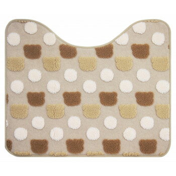 ふわりんこトイレマット　クマ ベージュ