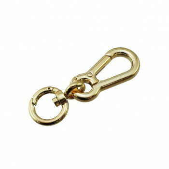 ハイロジック 回転カラビナ付フック　ゴールド　1個入　29254