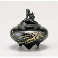 竹中銅器　125-11　彫金シリーズ　香炉　平型　松　古手色