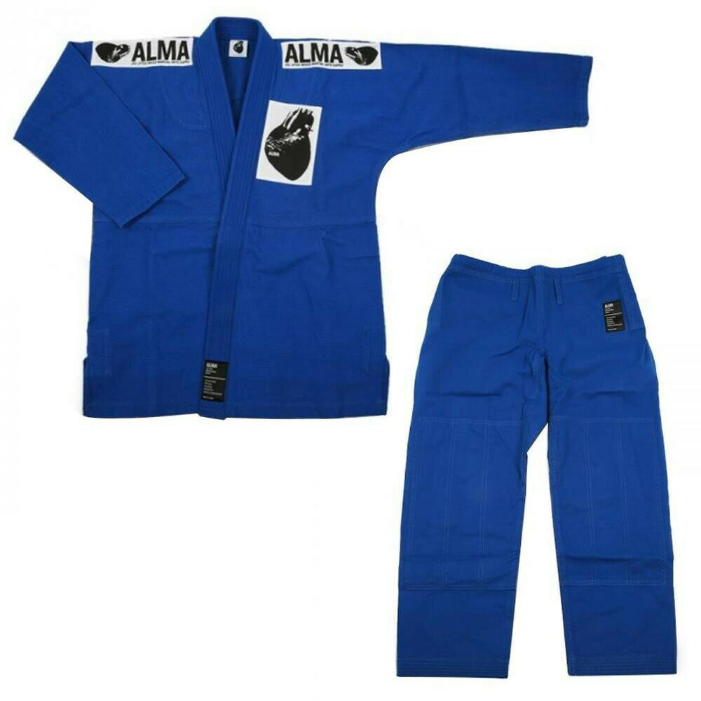 ALMA アルマ レギュラーキモノ 国産柔術衣 A5 青 上下 JU1-A5-BU