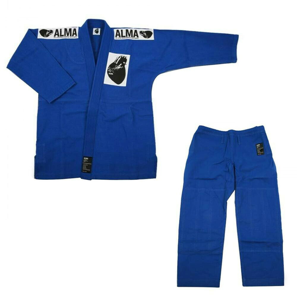 ALMA アルマ レギュラーキモノ 国産柔術衣 M1 青 上下 JU1-M1-BU