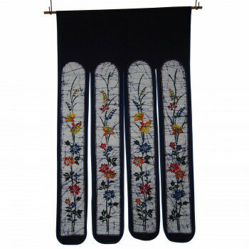 綿のれん すずらん M-822 紺 約巾85×丈150cm