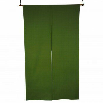 綿無地古都色のれん ミントグリーン 約巾85×丈150cm