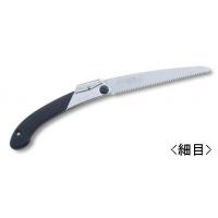 剪定用に開発し切断スピードアップの折込鋸!プロの声を聞き、剪定用としてグリップ・切れ味にこだわった折込鋸です。用途にあわせて、細目・荒目の2種類からお選びください。サイズ折込時:240mm、使用時:440mm個装サイズ：31×9×2.5cm重量個装重量：225g素材・材質SK-4鋼、エラストマーゴム製造国日本剪定用に開発し切断スピードアップの折込鋸! 【仕様】細目/刃渡:210mm、ピッチ:2.1(寸14枚目)、目数:14、板厚:1.2mm、切幅:1.1mm荒目/刃渡:210mm、ピッチ:4(寸7.5枚目)、目数:8、板厚:1.2mm、切幅:1.1mm プロの声を聞き、剪定用としてグリップ・切れ味にこだわった折込鋸です。用途にあわせて、細目・荒目の2種類からお選びください。