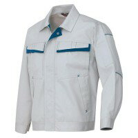 アイトス 長袖ブルゾン(配色) シルバーグレー×ロイヤルブルー 3L 6570