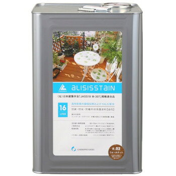 紫外線吸収剤・HALS配合!カビ、腐朽にによる劣化防止、シロアリ、キクイムシなどの害虫による食害防止、紫外線による木材光劣化を防ぎます。※色見本の色は木材などによっても実際の色とは若干異なります。【取り扱い及び保管上の注意】■取り扱い・火気、静電気、衝撃火花などの着火源を生じないよう注意する。・保護具を着用する。・局所排気、全体換気を行う。・この製品を使用する時に、飲食または喫煙をしないこと。眼や皮膚につけないよう注意すること。取り扱い後はよく手を洗うこと。■保管場所・十分管理された室内の冷暗所に密封して保管する。・保管は食品等、他のものと区別して専用の場所に保管する。・漏洩等による食品、飼料、水系等の汚染のない場所に保管する。・消防法、条令に定めれられた指定数量を厳守する。・最初の容器内でのみ保管すること。・国際輸送法規で規定されている容器を使用する。【応急処置】■吸収した場合速やかに新鮮な空気のある場所に移動させ、呼吸しやすい姿勢で休息させること。■皮膚に付着した場合:速やかに流水で洗い流した後、さらに石鹸でよく洗う。かぶれ等が見られる場合には、医師の診断を受ける。■目に入った場合:速やかに清浄な流水で15分以上洗眼する。必要に応じて医師の診断を受ける。■飲み込んだ場合:有機溶剤を含有しているので、無理に吐き出させたりせずに至急に医師の診断を受ける。【漏洩時の措置】・付近の着火源となるものは速やかに取り除く。・風下で作業しない。・環境中に放出してはならない。河川等に排出され、環境への影響を行なわないように注意する。・乾燥砂、おがくず、ウエス(布)等で吸収させ、廃棄物処理業者に処分を委託する。サイズ個装サイズ：23.5×23.5×35cm重量個装重量：16300g成分ビフェントリン(0.1%未満)、IPBC(0.5〜0.75%)、トリアゾール系化合物(0.5〜0.75%)、ヒンダードアミン系化合物(0.5〜0.075%)、アルキド樹脂(9.0〜10.0%)、顔料、添加物、石油溶剤等(残)仕様取扱説明は商品裏面に記載危険等級/III第四類第二石油類生産国日本fk094igrjs
