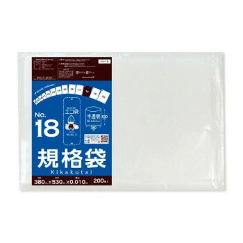 ECO TAI　エコ袋　No.18　規格袋 FA-18 半透明 200枚×25冊