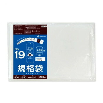 ECO TAI　エコ袋　No.19　規格袋 FA-19 半透明 200枚×25冊