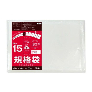ECO TAI　エコ袋　No.15　規格袋 FB-15 透明 100枚×40冊