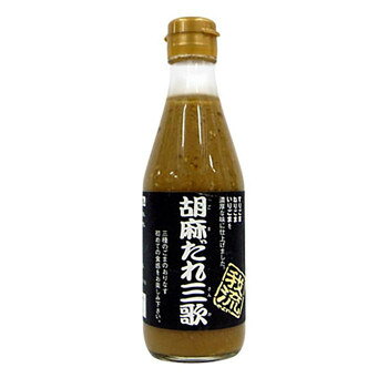 胡麻だれ三歌「すりごま・ねりごま・いりごま」の三種類の胡麻を濃厚な味に仕上げました。三種類の胡麻の織りなす初めての食感をお楽しみ下さい。用途:サラダ、揚げ物、ごはん、焼き肉、しゃぶしゃぶ、鍋物、豆腐等内容量300mlサイズ個装サイズ：19.3×26.7×20.5cm重量個装重量：6650g仕様賞味期間：製造日より360日生産国日本原材料名称：調味液しょうゆ(原材料の一部に小麦、大豆を含む)、ごま、砂糖、醸造酢、米発酵調味料、味噌、澱粉、魚醤(魚介類)、食塩、酵母エキス、にんにくアレルギー表示ごま、大豆、小麦（原材料の一部に含んでいます）保存方法常温保存(開封後は、要冷蔵)製造（販売）者情報販売者:有限会社やよい食品大阪府東大阪市菱江1丁目10-42fk094igrjs